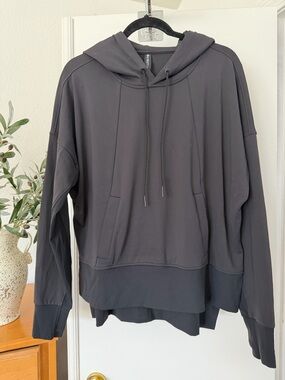 NWOT Athleta Black Mission Relaxed Pullover Hoodie L